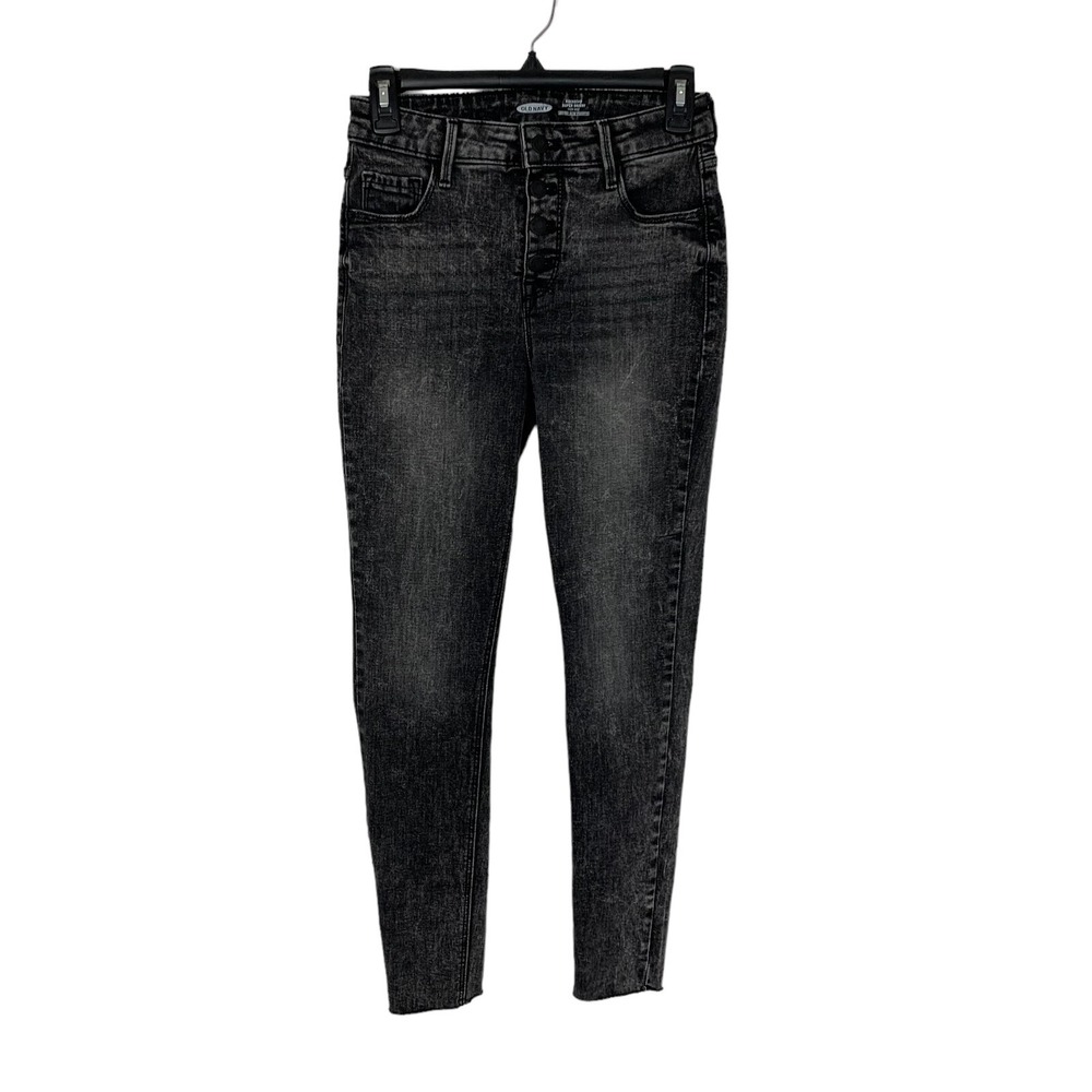 Old‎ Navy Rockstar Super Skinny Jeans 2 Gray Stretch Denim Y2K Street Style